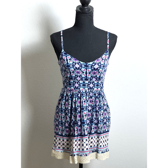 Paulnkc Women’s Blue & Cream Strappy Dress Size (S) - Picture 2 of 16